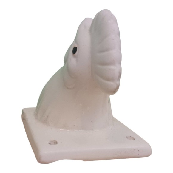 Vintage Ceramic Rooster Chicken Head Towel Apron Holder Wall Mount Farmhouse Set - Picture 11 of 16